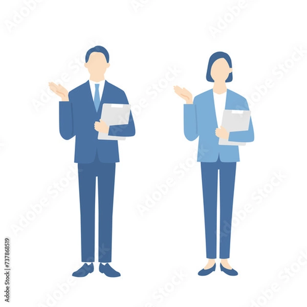 Fototapeta 案内するビジネスパーソン