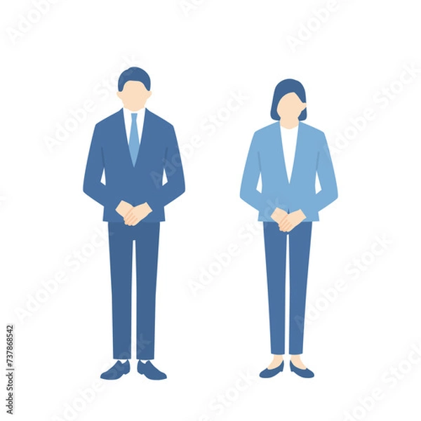 Fototapeta お辞儀をするビジネスパーソン