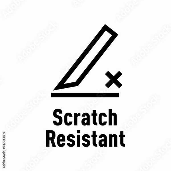 Fototapeta Scratch Resistant vector information sign