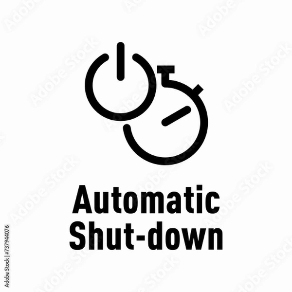 Fototapeta Automatic Shut-down vector information sign