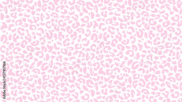 Obraz Leopard skin fur texture pink background	