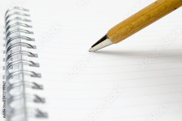 Obraz Spiral notebook and pen