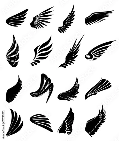 Obraz Wings icons set