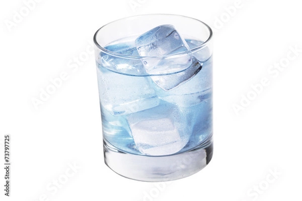 Fototapeta ice water in a beaker