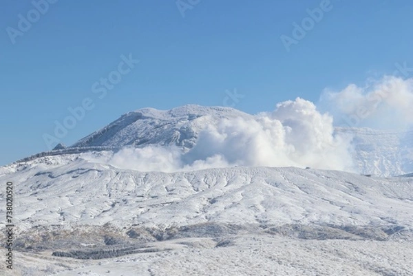 Fototapeta 冬の阿蘇