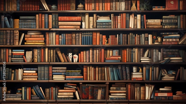 Fototapeta Books background, can be used to depict education, knowledge, learning or library themes
