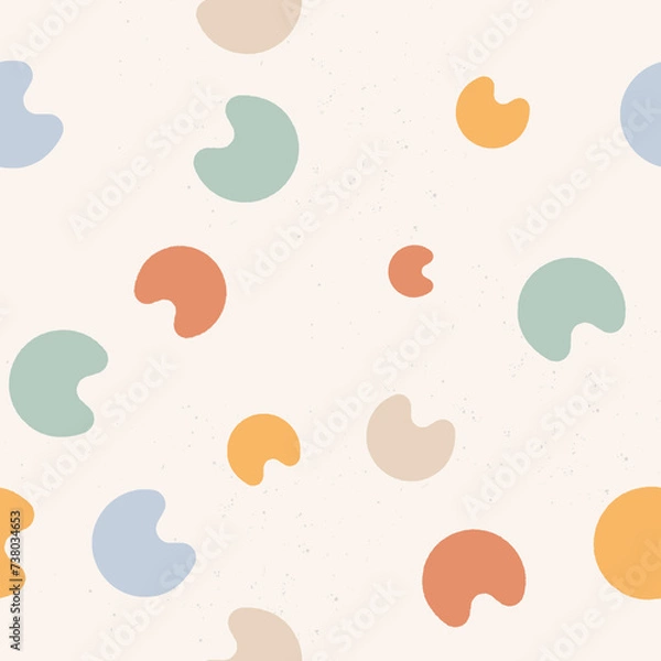 Fototapeta Pattern with rainbow curved balls