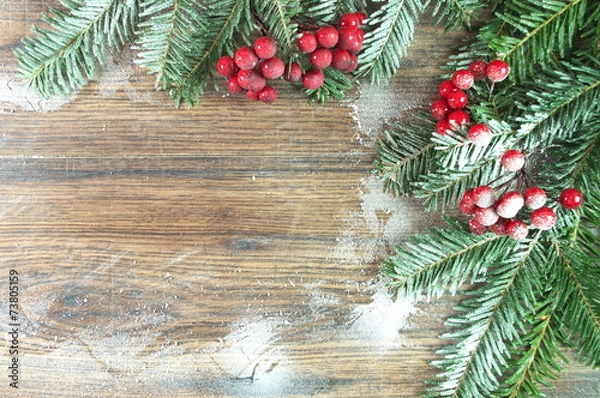 Obraz choinka ośnieżona