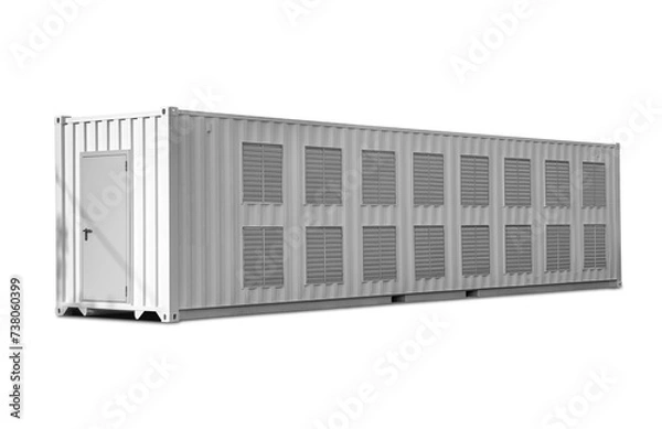 Fototapeta A large container with a crypto farm