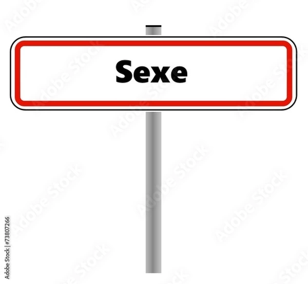 Obraz Sexe dans un panneau de ville