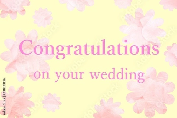 Fototapeta 結婚祝いのメッセージカード