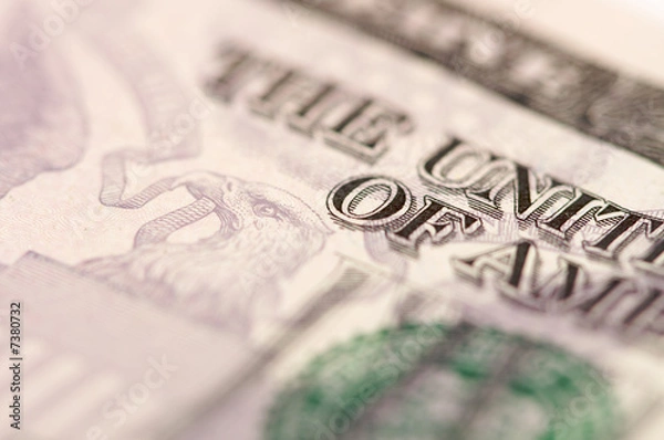 Fototapeta Abstract Five Dollar Bill