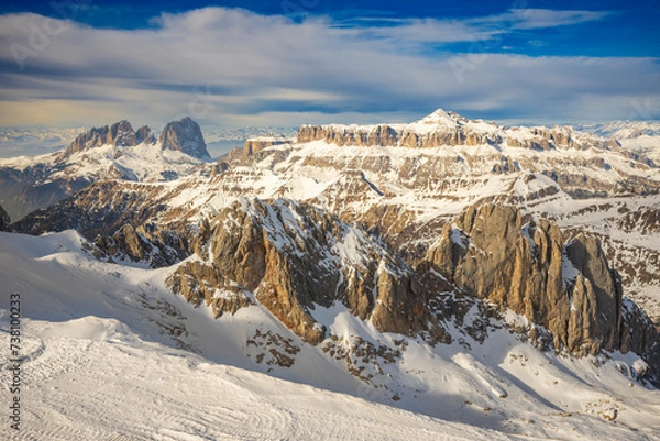 Obraz Ski Resort Marmolada Dolomites