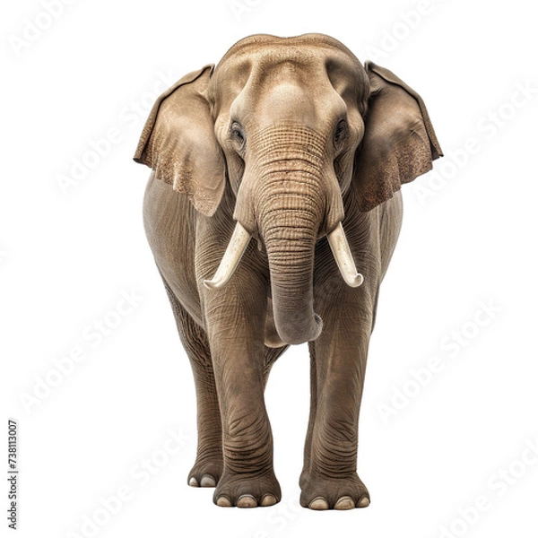 Obraz Asian elephant isolated on transparent or white background