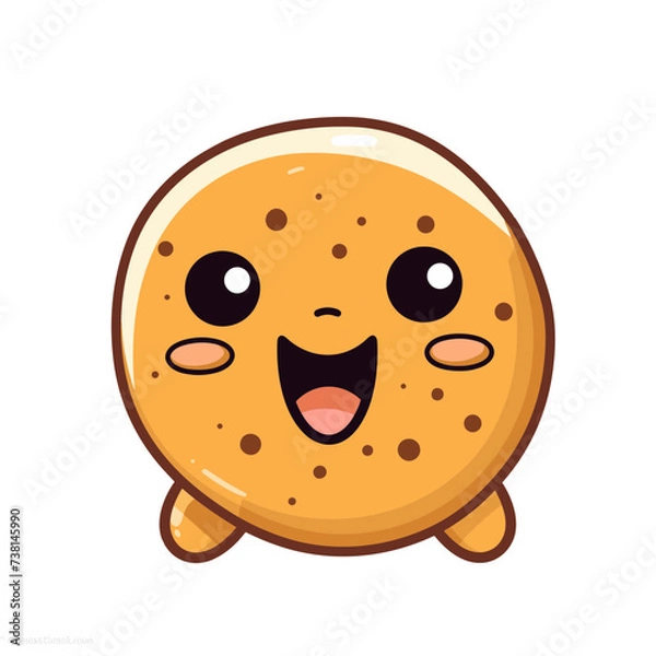 Obraz smiling cookie vector illustration isolated transparent background logo, cut out or cutout t-shirt print design