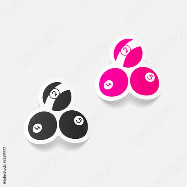 Fototapeta realistic design element: billiards