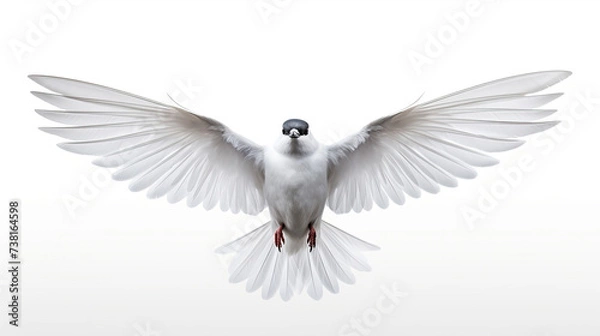 Fototapeta Flying bird. isolated on white background