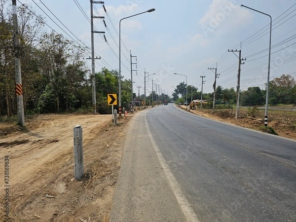 Obraz train on the road