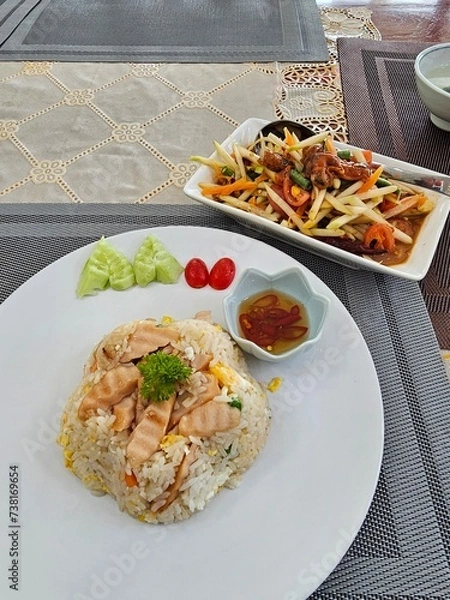 Obraz rice with shrimp