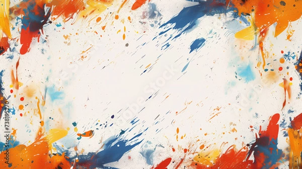 Obraz Dynamic Splash of 3D Paint in Primary Colors, High Speed Motion Capture