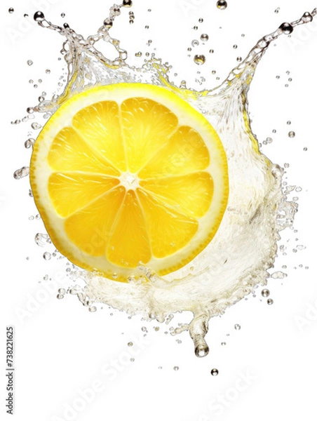 Fototapeta a fresh lemon slice png / transparent