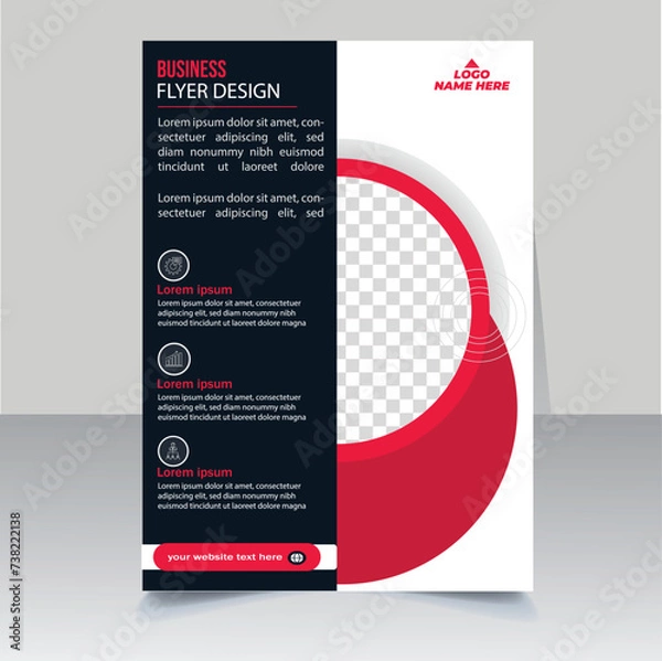Obraz Minimal brochure layout and modern report business flyers poster template. Cover modern layout, annual report, poster, flyer in A4 with colorful geometric shapes eps 10 file