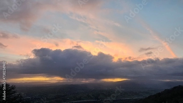 Obraz sunset in the mountains