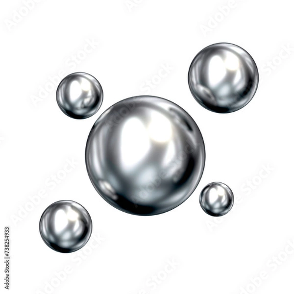 Obraz 3D Chrome Spheres