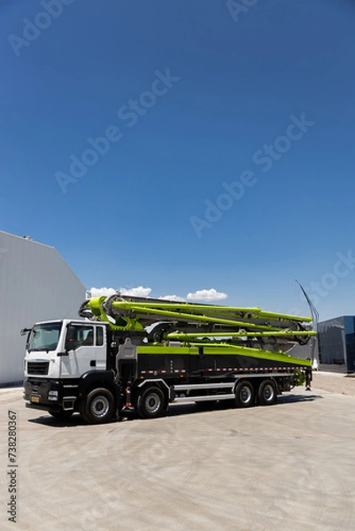 Obraz Auto concrete pump truck, advanced technology remote control