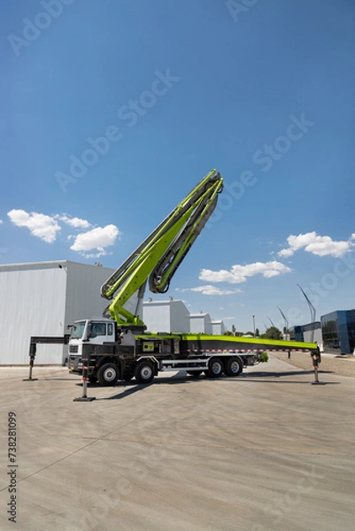 Obraz Auto concrete pump truck, advanced technology remote control