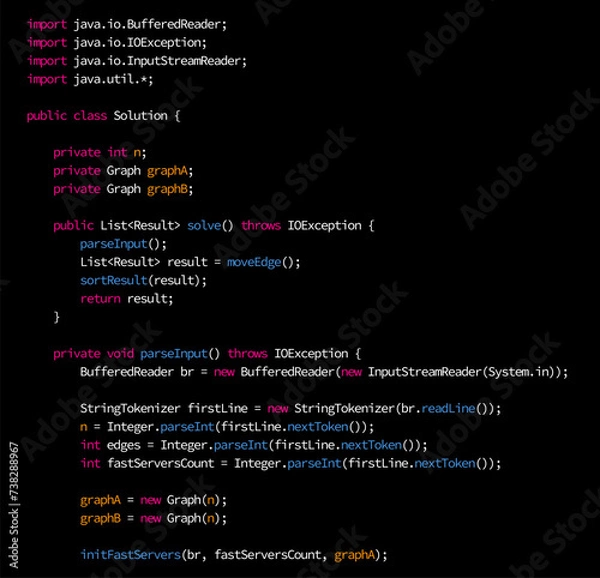 Fototapeta Background with source code