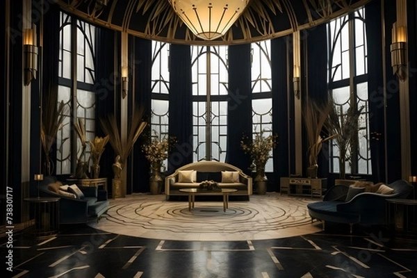 Fototapeta Art Deco Opulence: Gatsby-Inspired Glamour Suite