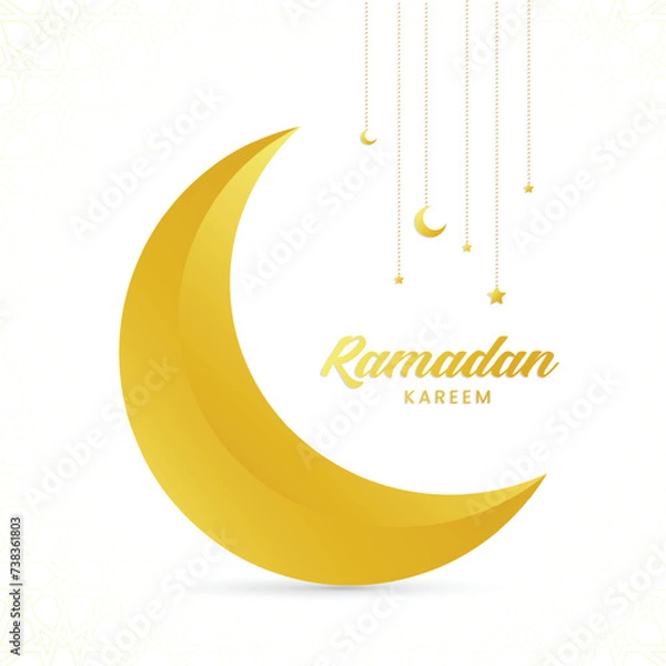 Obraz Ramadan Kareem with moon and stars