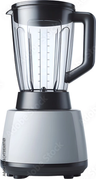 Fototapeta Vegetable and fruit juicer on transparent background. Grey blender.