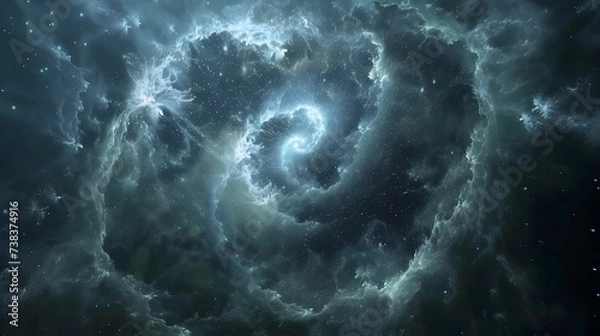 Fototapeta Captivating View of the Expanding Universe as Stars Envelop the Majestic Milky Way Galaxy