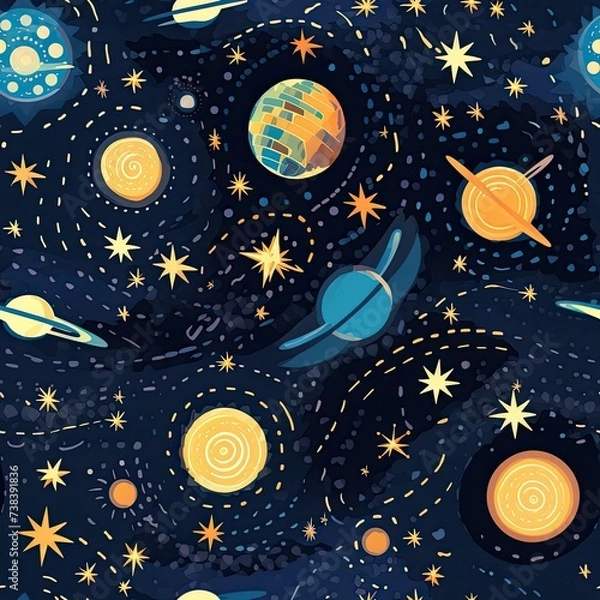 Obraz Kids seamless pattern