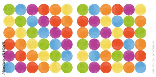 Fototapeta 水彩のカラフルな背景にも使えるベクターイラスト