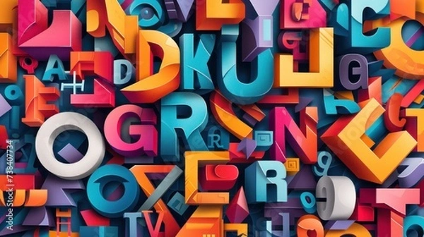 Fototapeta illustration of marketing word lettering typography with line icons, tag cloud on green background. Marketing technology concept. Thin line art style design for promotion, social media