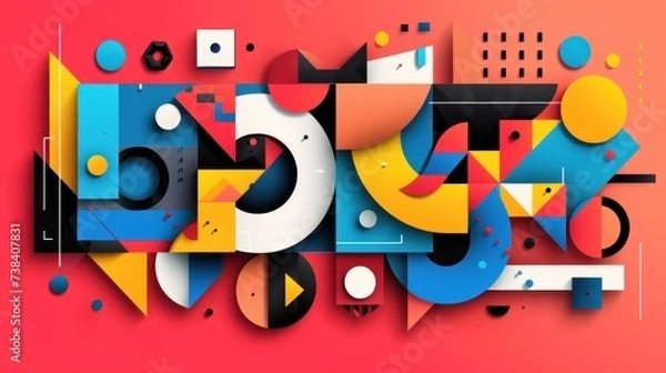 Fototapeta illustration of marketing word lettering typography with line icons, tag cloud on green background. Marketing technology concept. Thin line art style design for promotion, social media