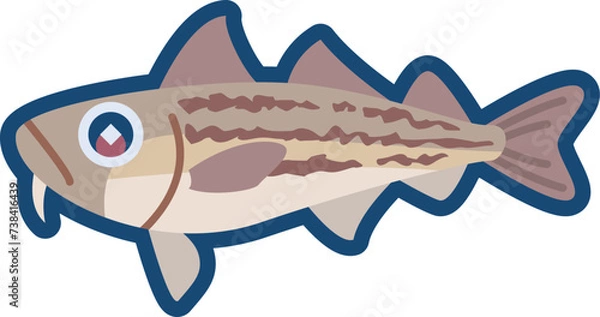 Obraz かわいいスケトウダラのイラスト