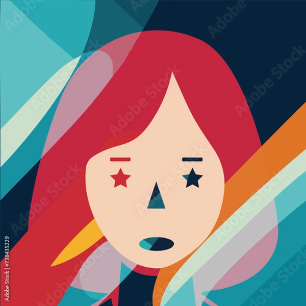 Obraz Woman abstract character vector illustration.