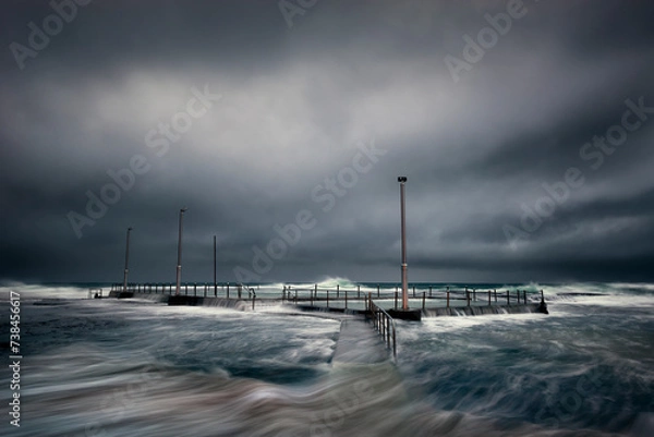 Obraz storm over the sea