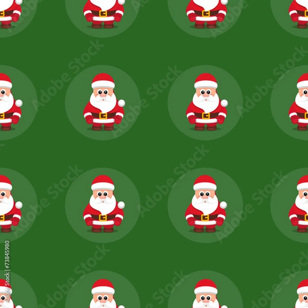 Fototapeta PatternVectorSantaGreen