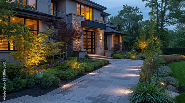 Obraz modern home with garden