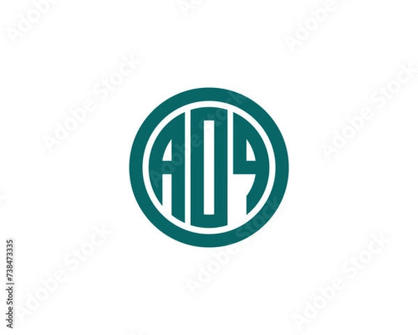 Fototapeta AOQ logo design vector template
