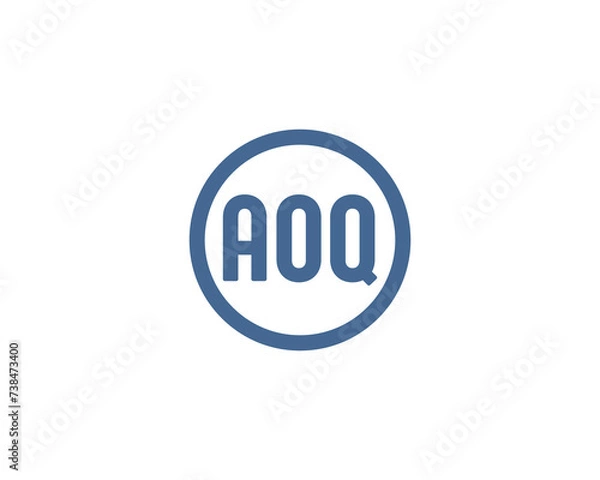Fototapeta AOQ logo design vector template