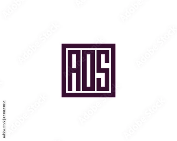 Fototapeta AOS logo design vector template