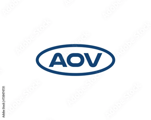 Fototapeta AOV logo design vector template