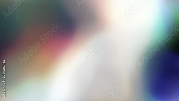 Obraz Light leaks and lens flare gradient blur background texture. Abstract 8k 16:9 holographic rainbow prism haze transparent photo overlay, a trendy nostalgic atmospheric vintage de-focused glow effect.