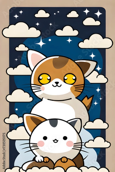 Obraz cute cats, Generative AI